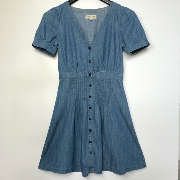 Madewell Denim Daylily Dress SZ 0 - Picture 5 of 15